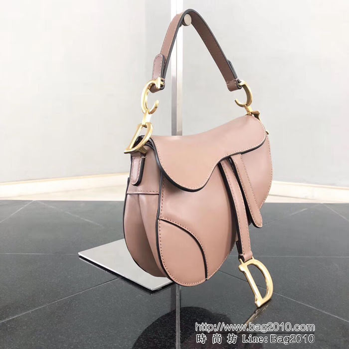 DIOR迪奧 2018新款 粉色小號Saddle Bag馬鞍包  zdo1131